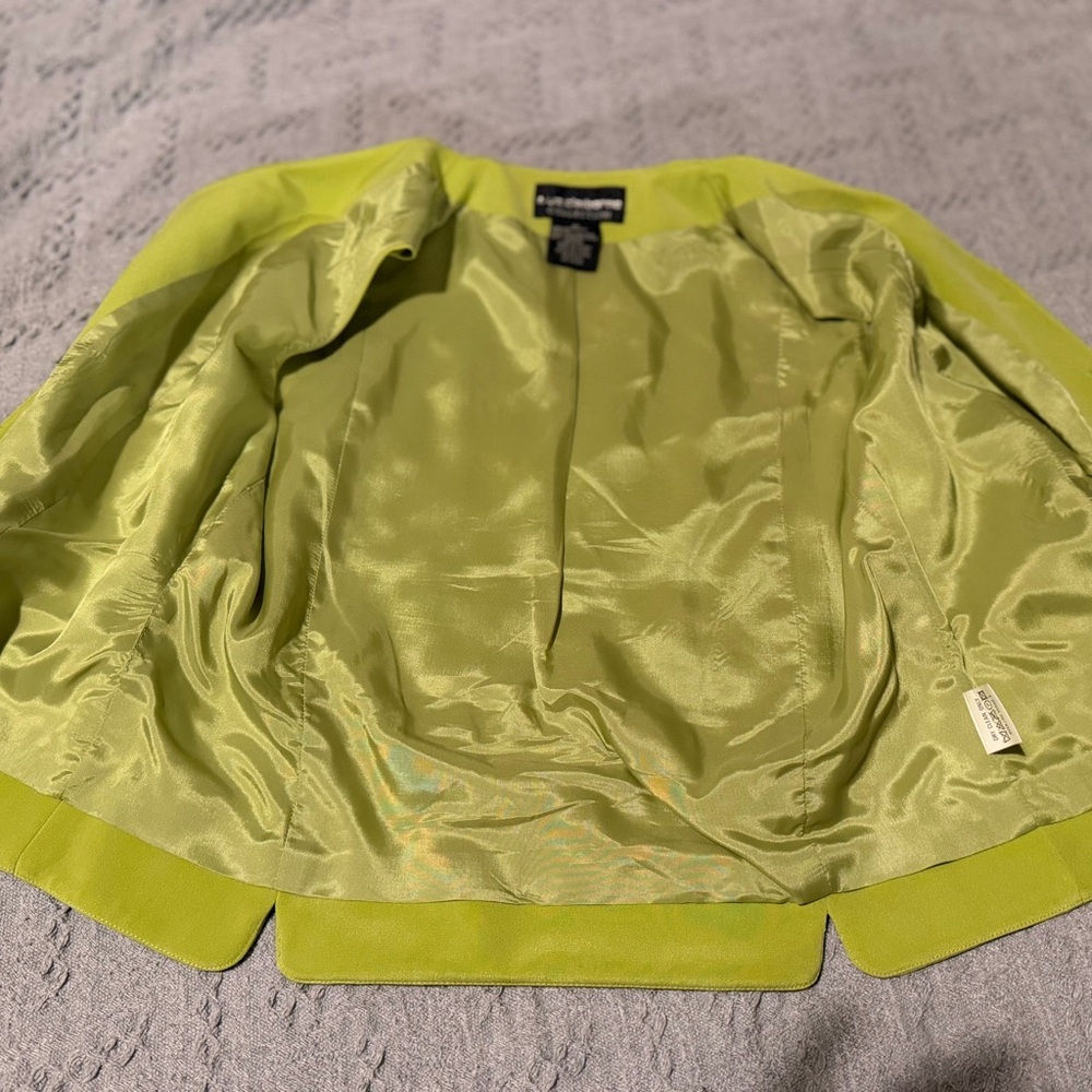 Liz Claiborne Silk Lime Green Women's Vest - Picture 9 of 10